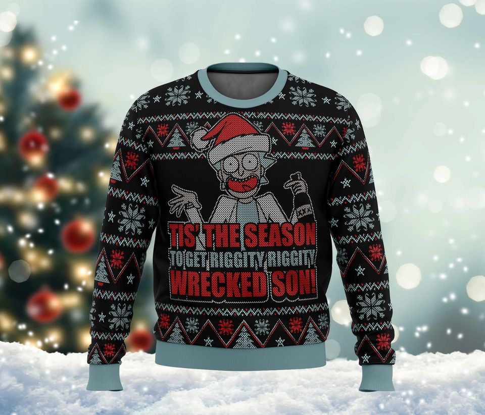 Cartoon Tis The Season Ugly Christmas Sweater For Men & Women Christmas Gift Sweater BH874 - WeCustomit