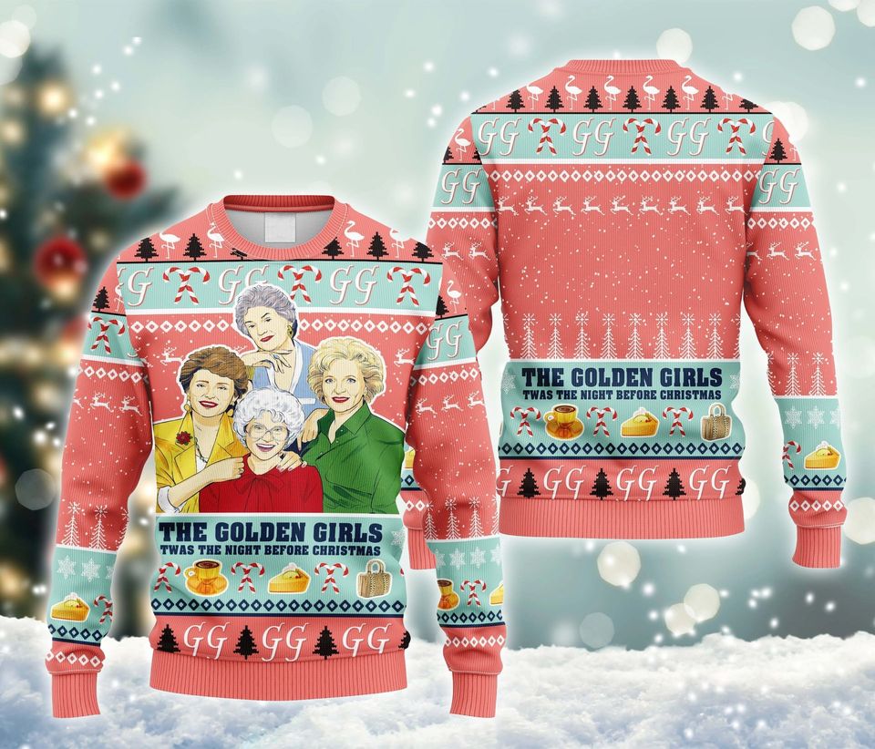 The Golden Girl Pink Ugly Christmas Sweater For Men & Women Christmas Gift Sweater BH875 - WeCustomit