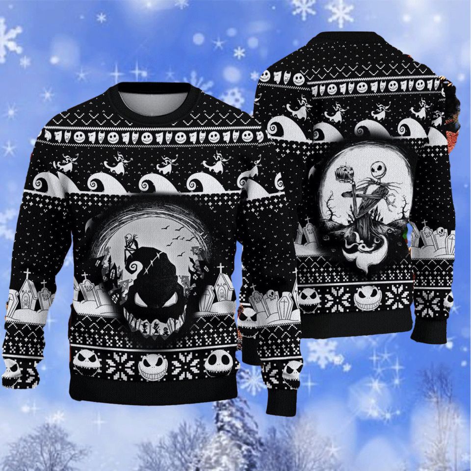 Jack Skellington And Sally Ugly Christmas Sweater For Men & Women Christmas Gift Sweater BH884 - WeCustomit