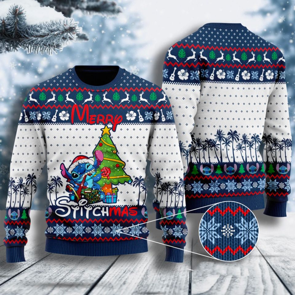 Merry Stitchmas Ugly Christmas Sweater For Men & Women Christmas Gift Sweater BH885 - WeCustomit