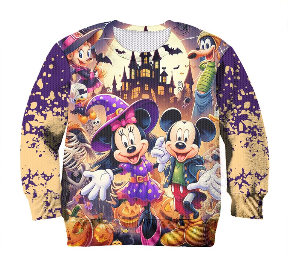 Retro Halloween 3D Ugly Christmas Sweater For Men & Women Christmas Gift Sweater PT1175 - WeCustomit