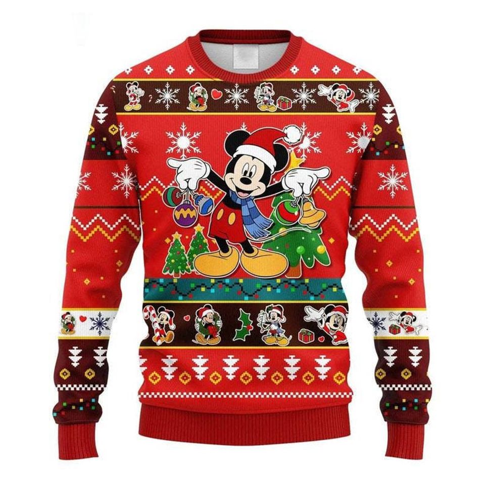 Santa Mouse 3D Ugly Christmas Sweater For Men & Women Christmas Gift Sweater PT1178 - WeCustomit