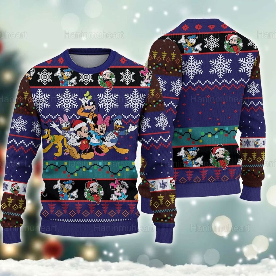 Mickey And Friends Christmas Ugly Christmas Sweater For Men & Women Christmas Gift Sweater PT1184 - WeCustomit