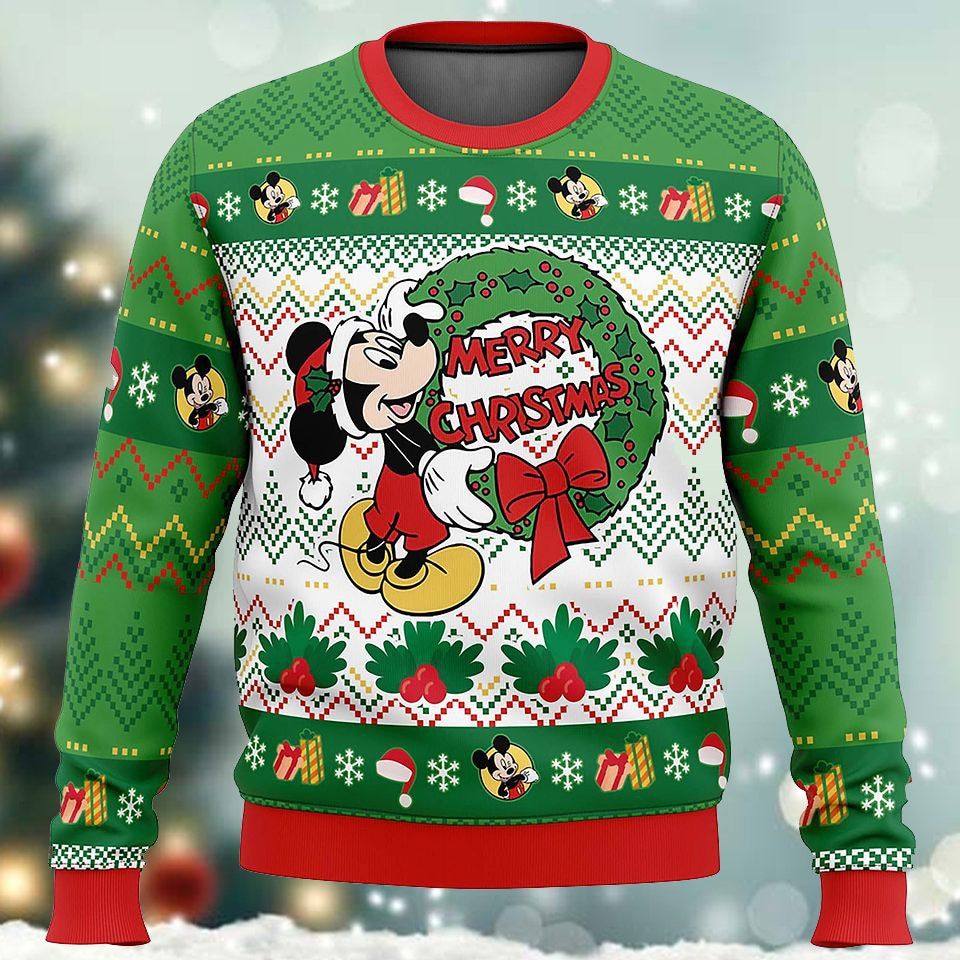 Merry Christmas Mouse Ugly Christmas Sweater For Men & Women Christmas Gift Sweater PT1187 - WeCustomit