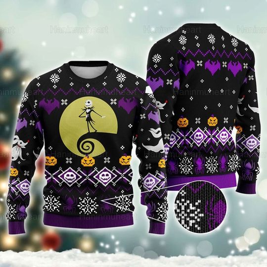 Nightmare Before Christmas Ugly Christmas Sweater For Men & Women Christmas Gift Sweater PT1191 - WeCustomit