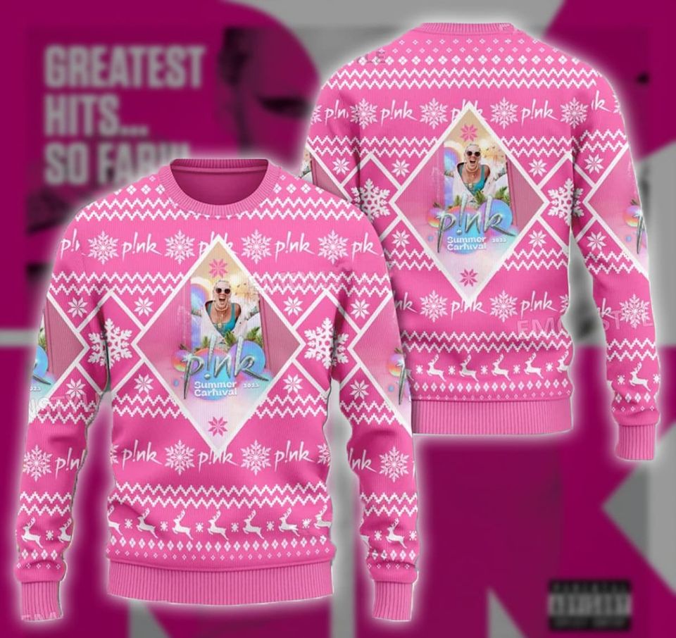 Pink Tru.s.tfall Ugly Christmas Sweater For Men & Women Christmas Gift Sweater PT1199 - WeCustomit