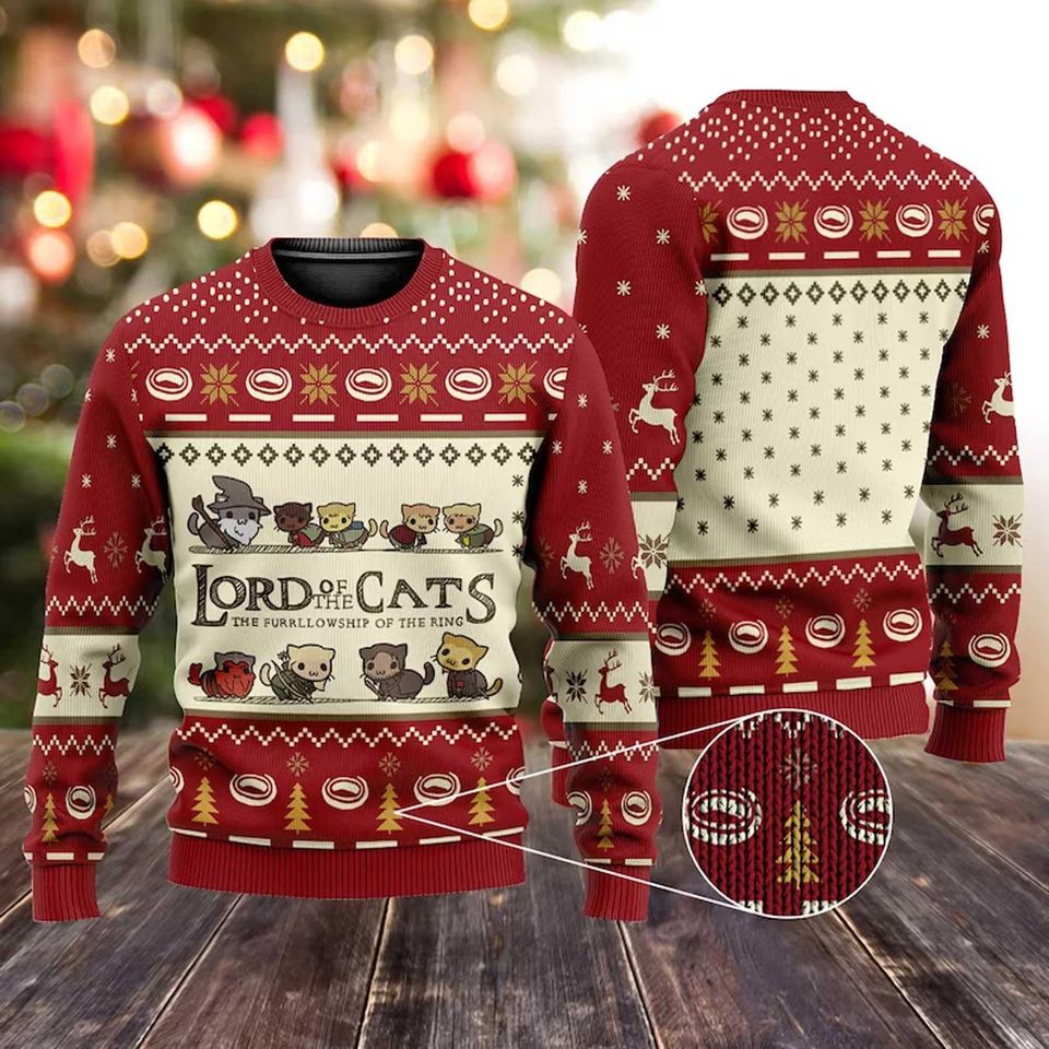 Lord Of Cats Ugly Christmas Sweater For Men & Women Christmas Gift Sweater PT1207 - WeCustomit