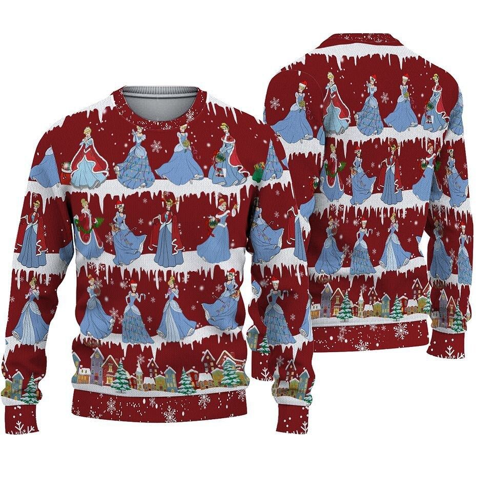 Santa Princess 3D Ugly Christmas Sweater For Men & Women Christmas Gift Sweater PT1217 - WeCustomit