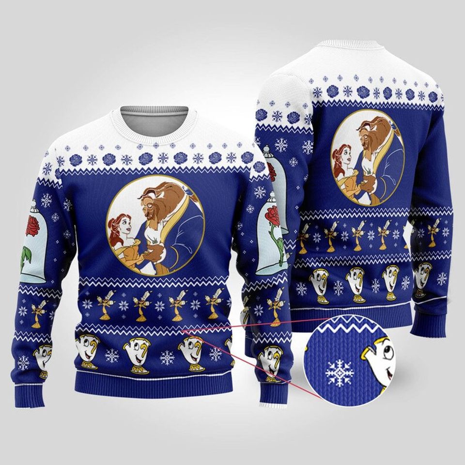 Princess And Monster Ugly Christmas Sweater For Men & Women Christmas Gift Sweater PT1219 - WeCustomit
