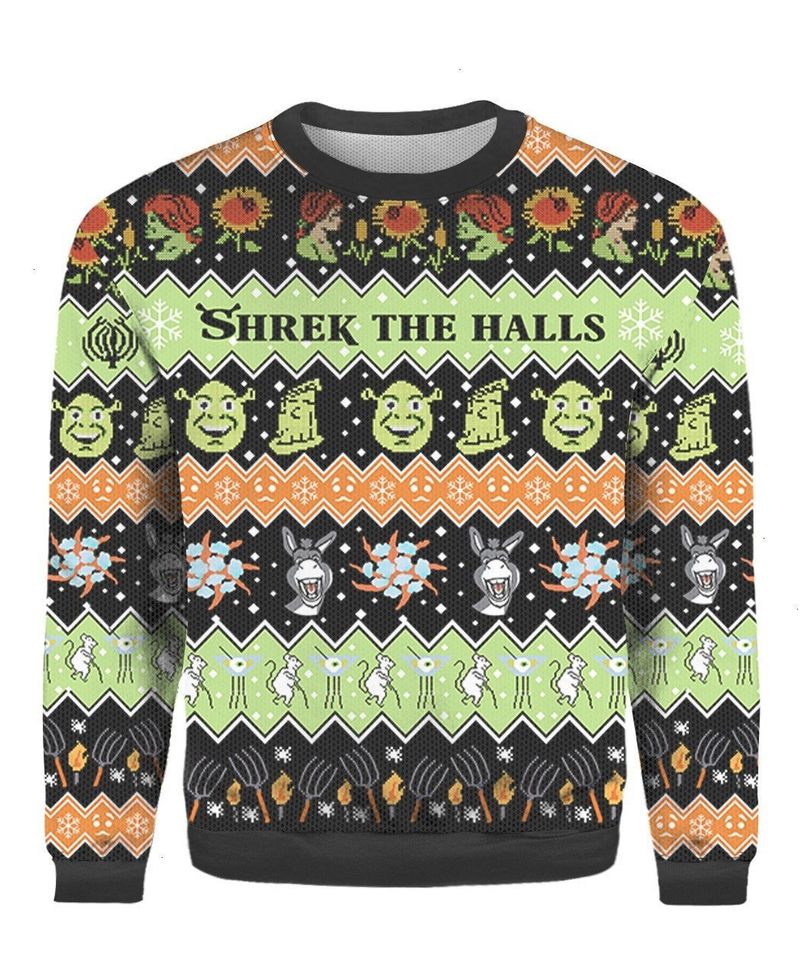 Princess And A Green Monster 3D Ugly Christmas Sweater For Men & Women Christmas Gift Sweater PT1225 - WeCustomit