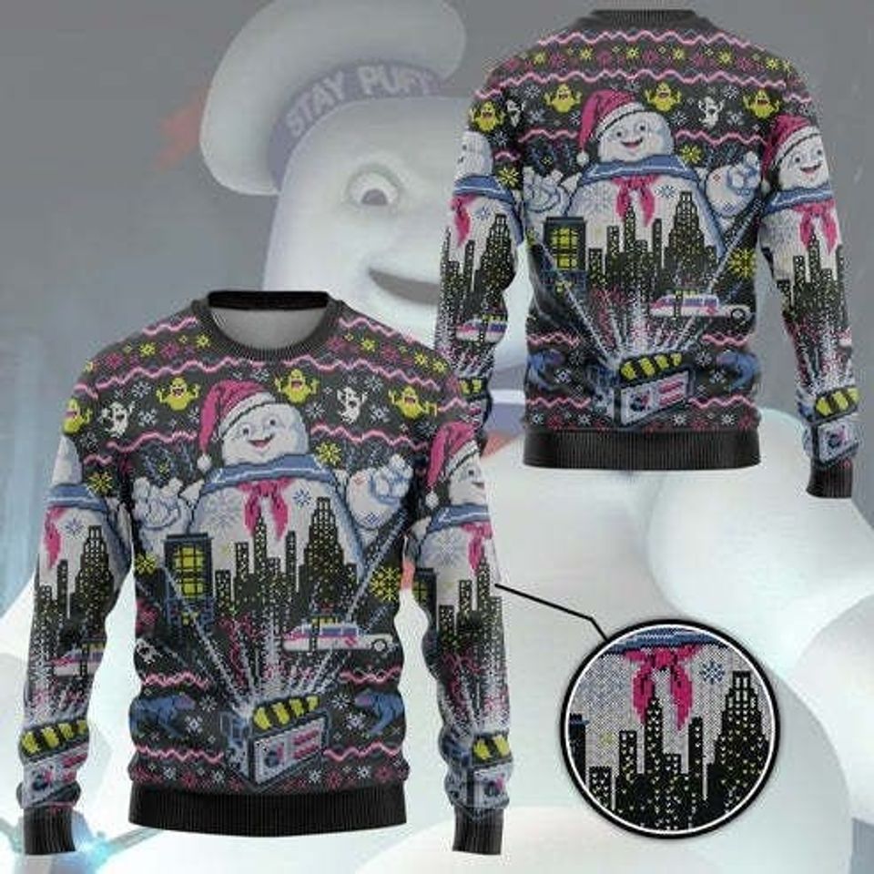 Ghostbuster 3D Ugly Christmas Sweater For Men & Women Christmas Gift Sweater PT1226 - WeCustomit