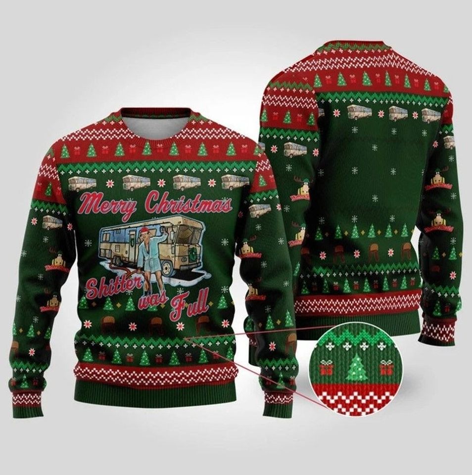 Shitter's Full Ugly Christmas Sweater For Men & Women Christmas Gift Sweater PT1245 - WeCustomit