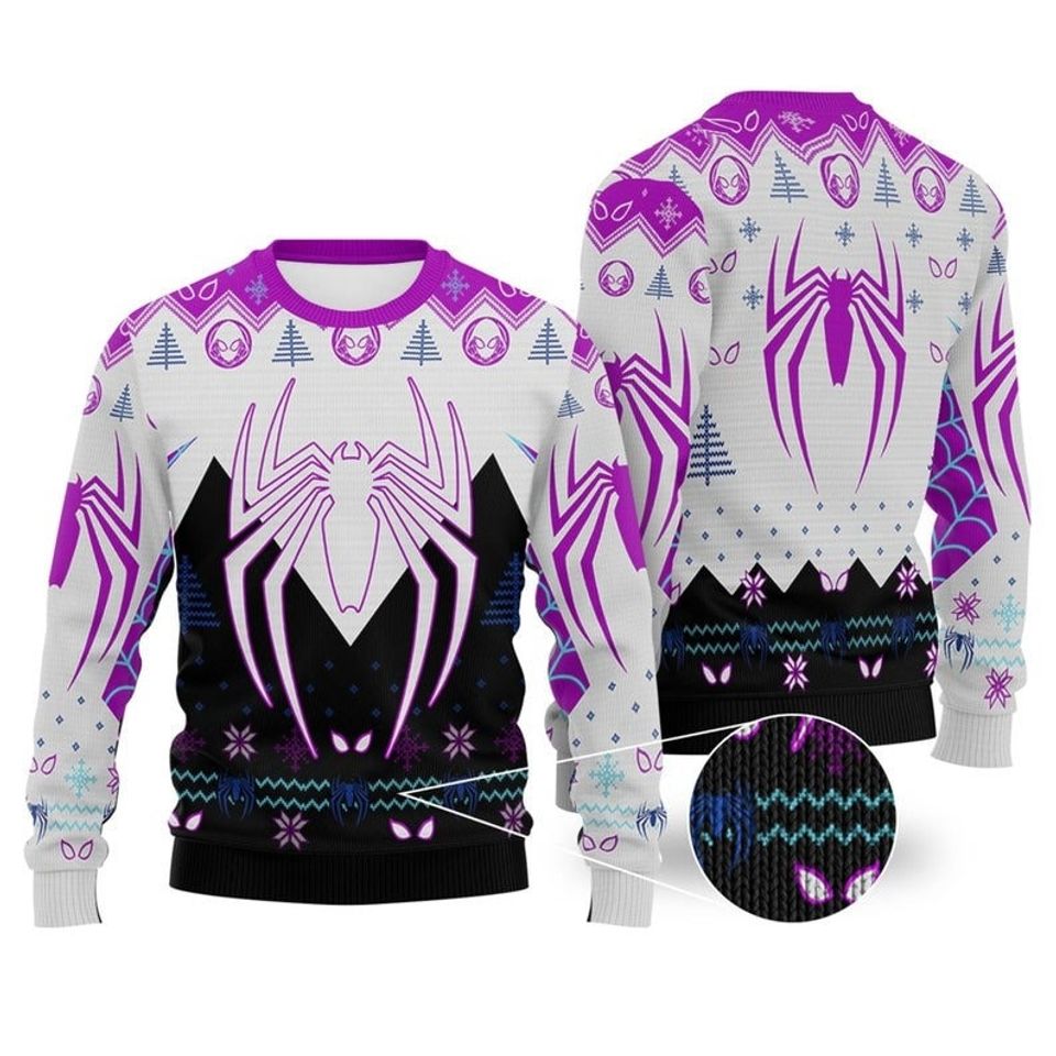 Ghost Spider Ugly Christmas Sweater For Men & Women Christmas Gift Sweater PT1272 - WeCustomit