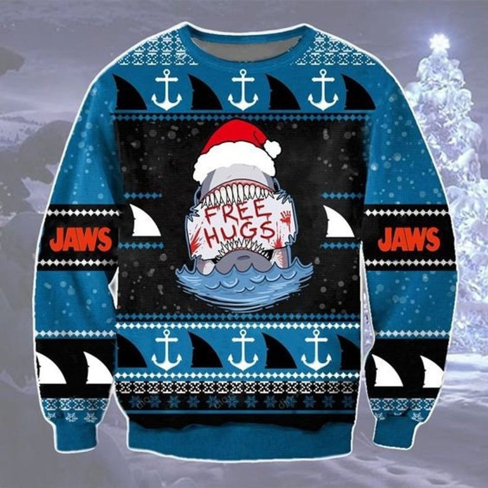 Jaws Ugly Christmas Sweater For Men & Women Christmas Gift Sweater PT1279 - WeCustomit