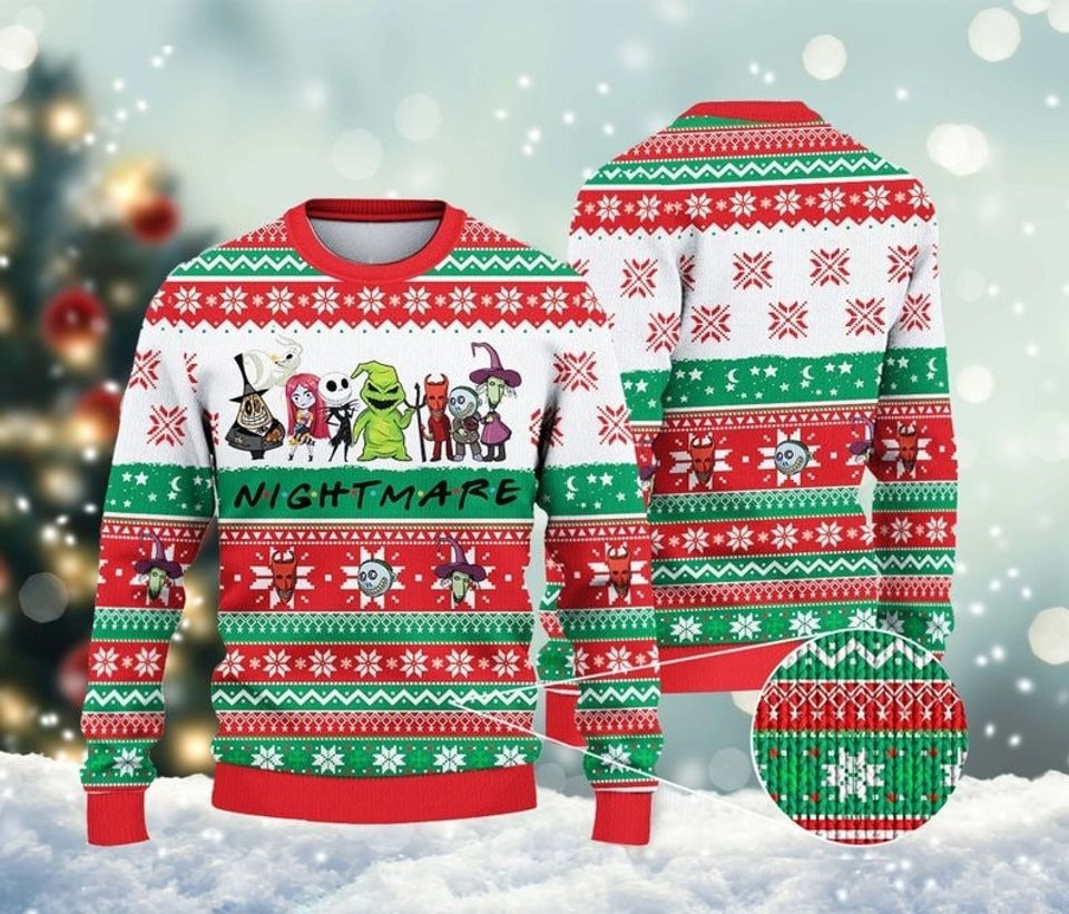 The Nightmare Before Christmas Ugly Christmas Sweater For Men & Women Christmas Gift Sweater PT1280 - WeCustomit