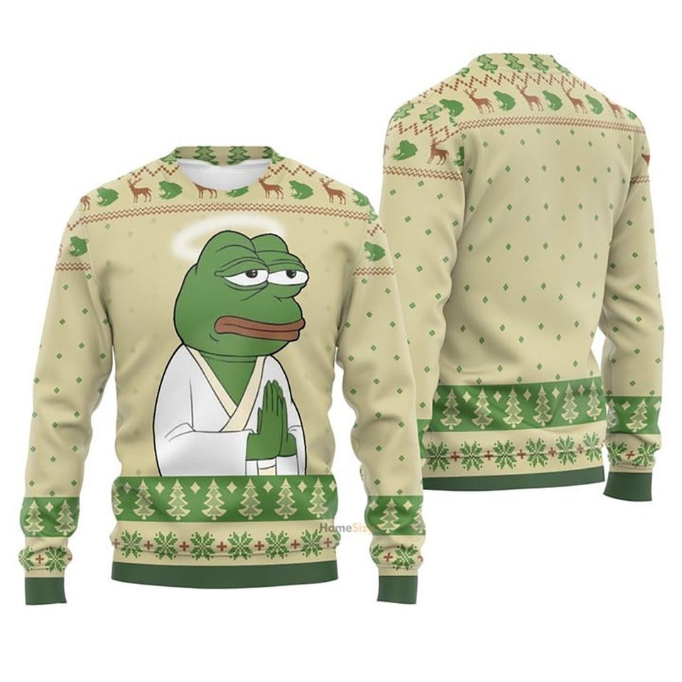 The Frog Christmas Ugly Christmas Sweater For Men & Women Christmas Gift Sweater PT1297 - WeCustomit