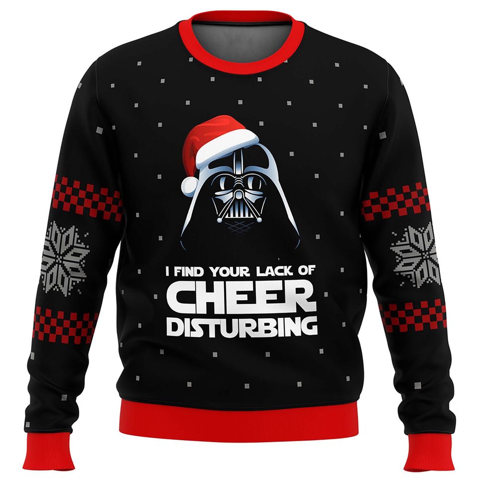 I Find Your Lack of Cheer Disturbing Ugly Christmas Sweater For Men & Women Christmas Gift Sweater PT1307 - WeCustomit