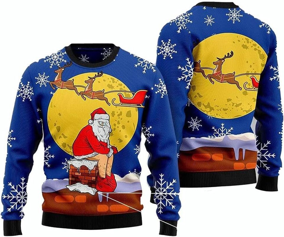 Funny Santa Ugly Christmas Sweater For Men & Women Christmas Gift Sweater PT1328 - WeCustomit