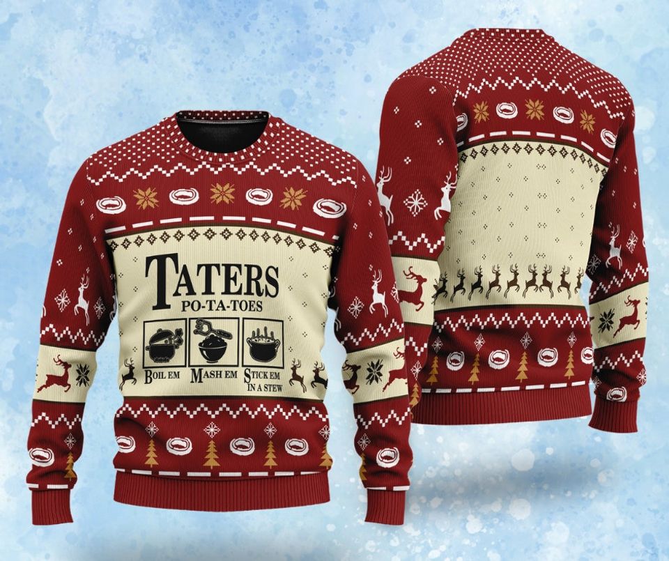 LOTR Taters Potatoes Ugly Christmas Sweater For Men & Women Christmas Gift Sweater BH894 - WeCustomit