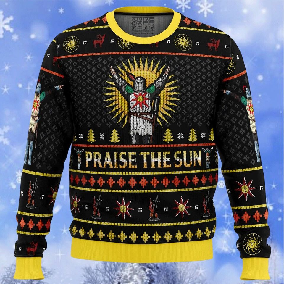 Dark Souls Praise the Sun Ugly Christmas Sweater For Men & Women Christmas Gift Sweater BH895 - WeCustomit