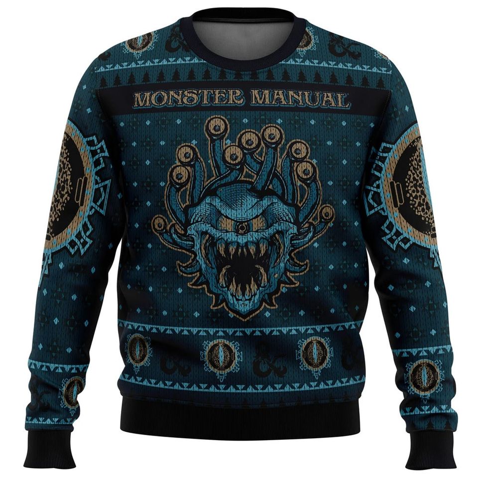 Dungeons & Dragons Monster Manual Ugly Christmas Sweater For Men & Women Christmas Gift Sweater BH912 - WeCustomit