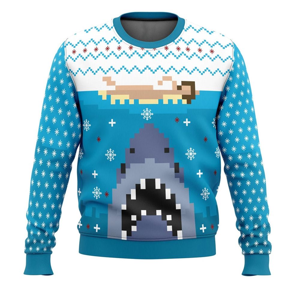 Jaws Horror Movie Ugly Christmas Sweater For Men & Women Christmas Gift Sweater BH921 - WeCustomit