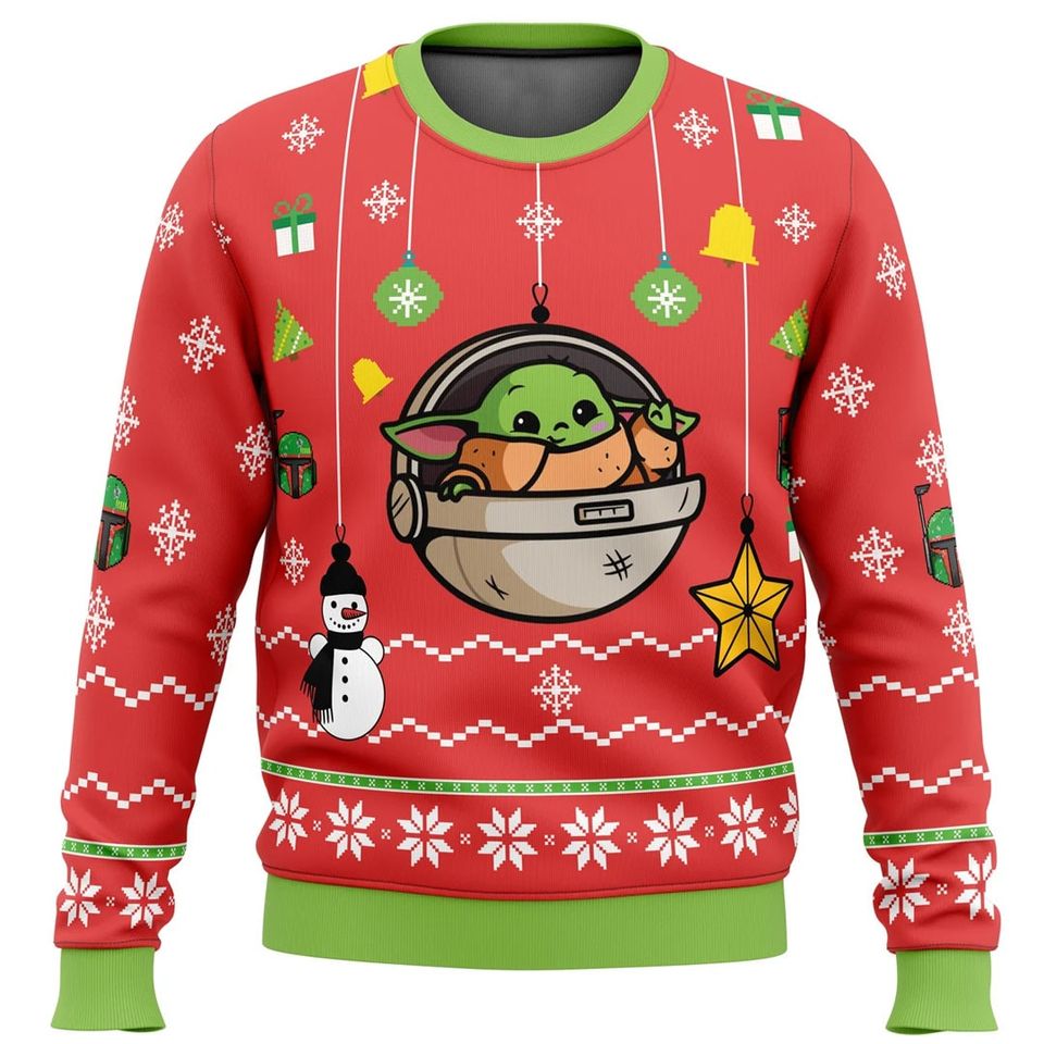Baby Yoda Ugly Christmas Sweater For Men & Women Christmas Gift Sweater BH923 - WeCustomit