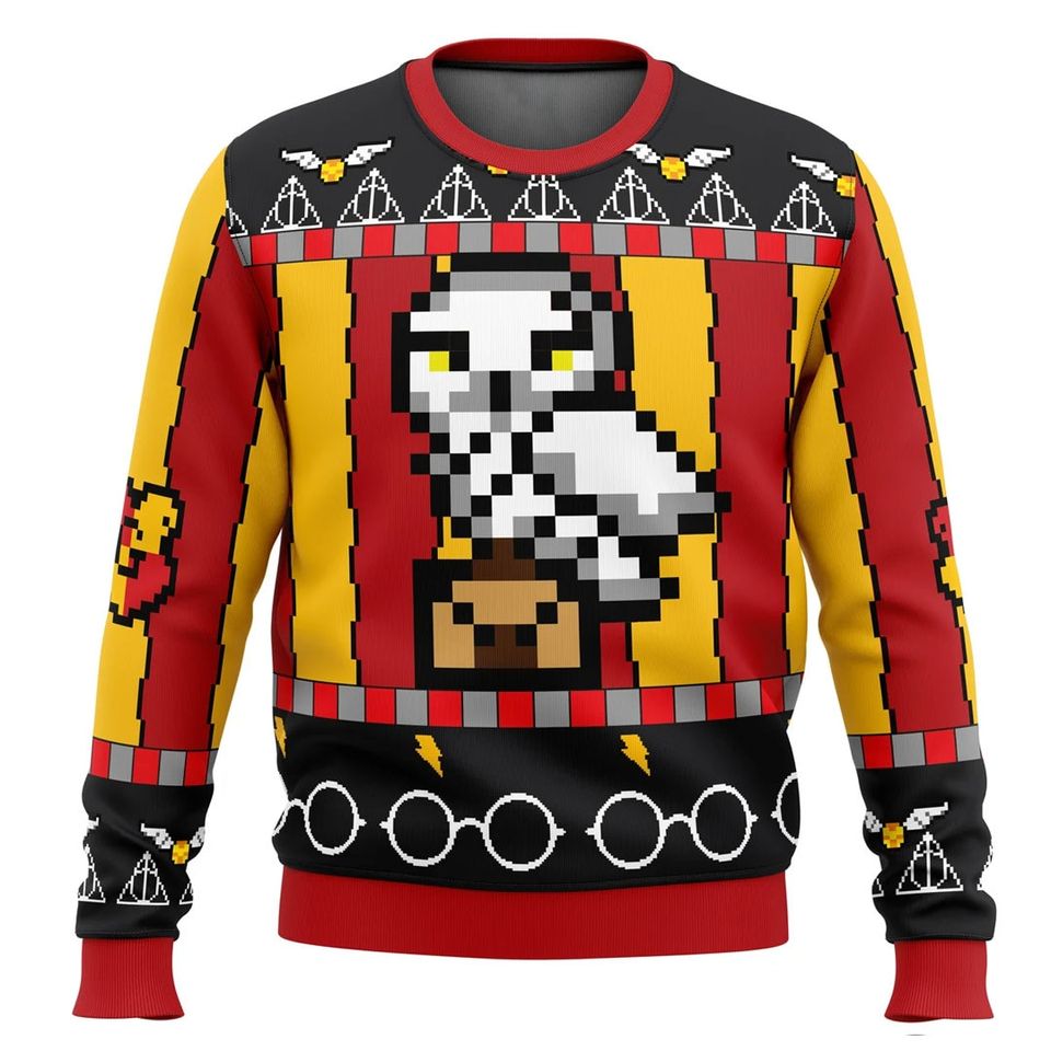 HP Owl Magic School of Wizard Ugly Christmas Sweater For Men & Women Christmas Gift Sweater BH926 - WeCustomit