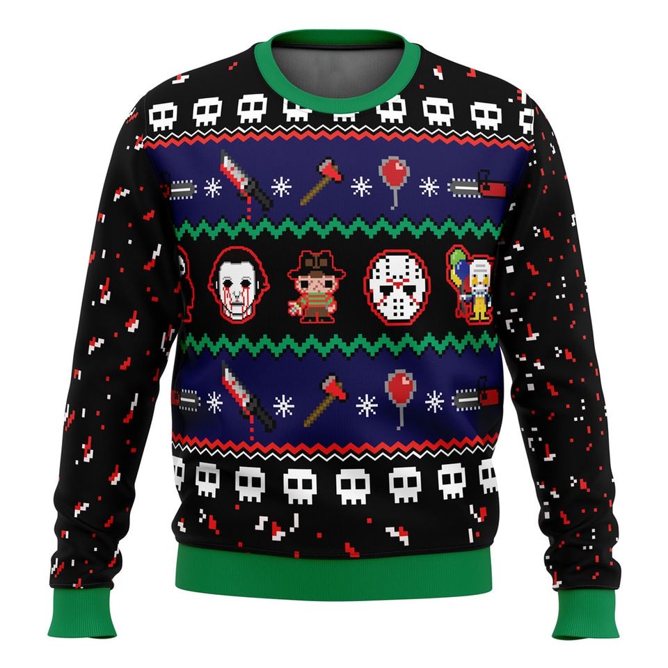 Happy Horrordays Ugly Christmas Sweater For Men & Women Christmas Gift Sweater BH939 - WeCustomit