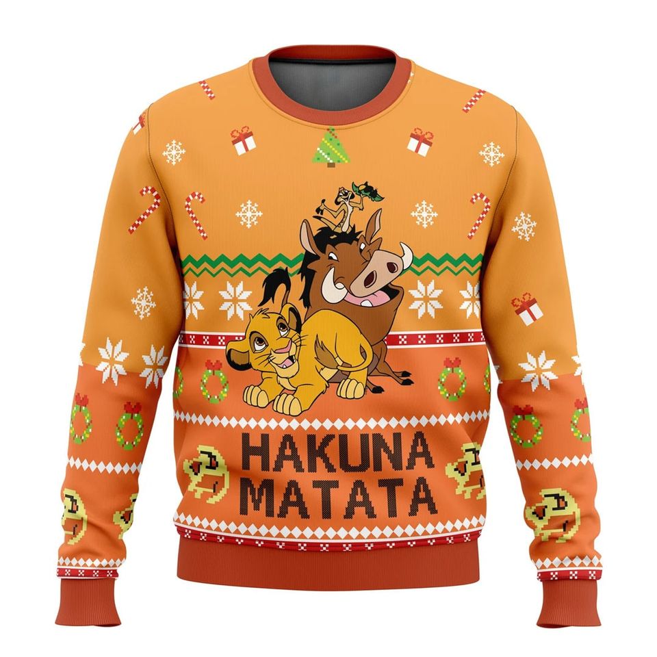 Lion King Ugly Christmas Sweater For Men & Women Christmas Gift Sweater BH940 - WeCustomit