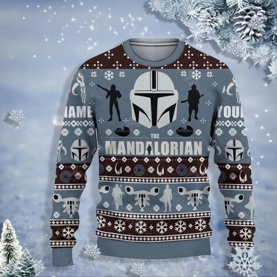 Mandalorian Ugly Christmas Sweater For Men & Women Christmas Gift Sweater BH947 - WeCustomit