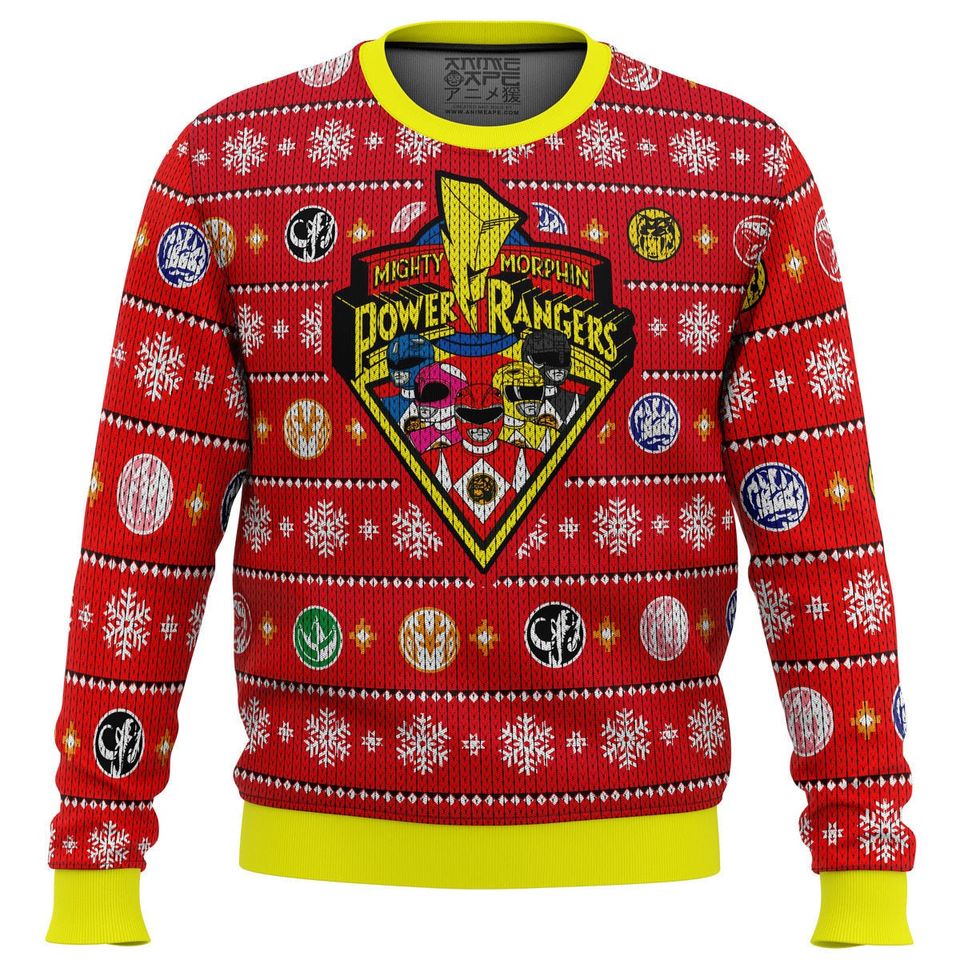 Mighty Morphin Power Ranger Ugly Christmas Sweater For Men & Women Christmas Gift Sweater BH953 - WeCustomit