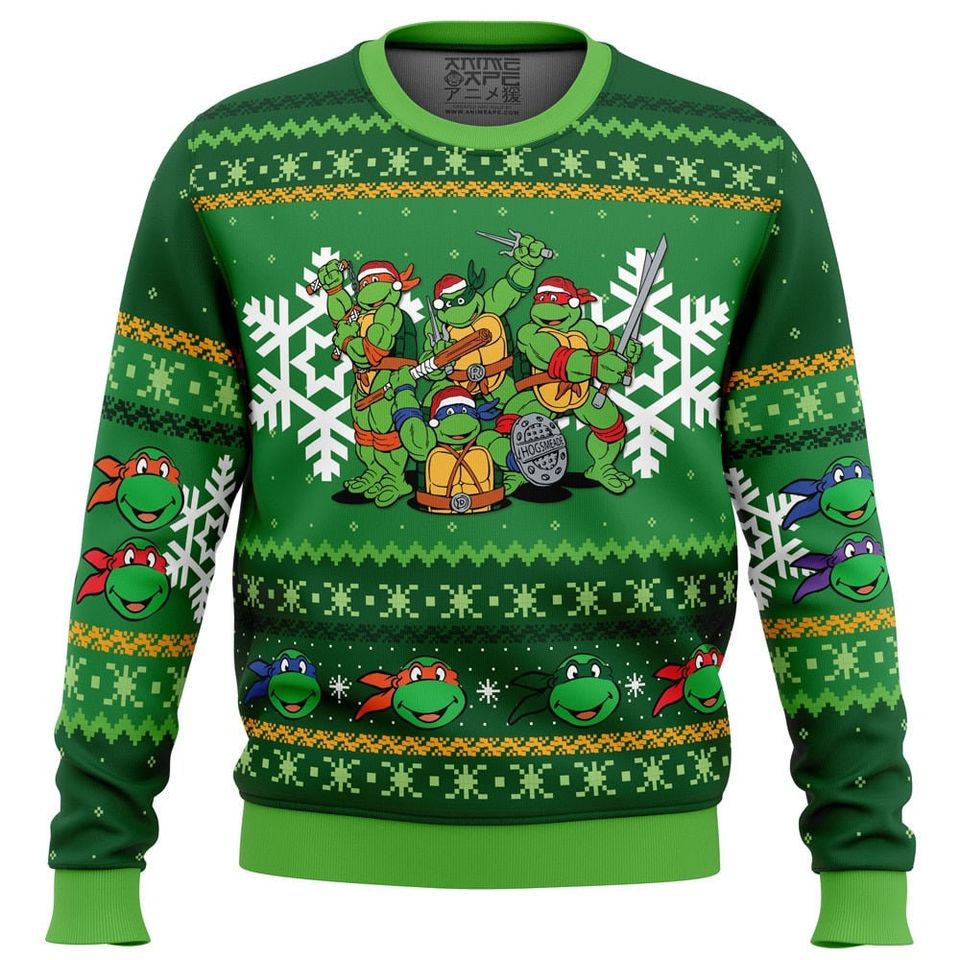 Teenage Mutant Ninja Turtle TMNT Ugly Christmas Sweater For Men & Women Christmas Gift Sweater BH954 - WeCustomit