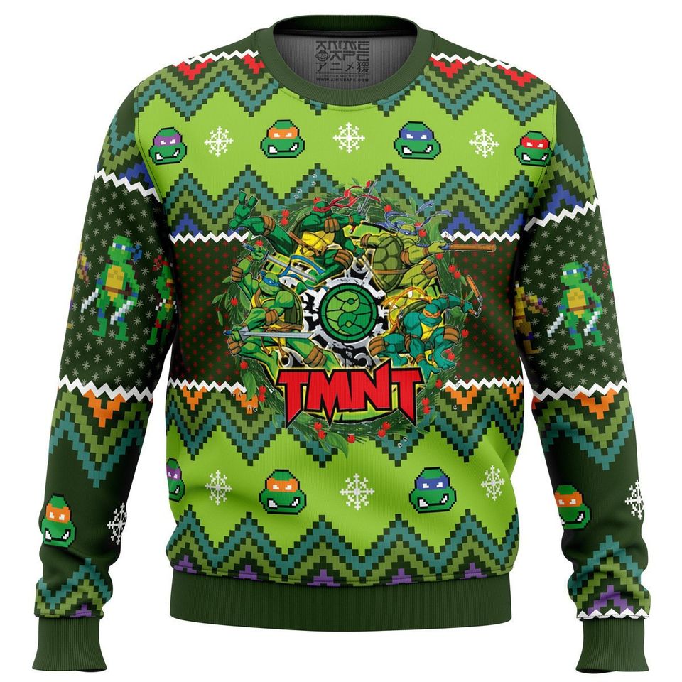 Teenage Mutant Ninja Turtle TMNT Ugly Christmas Sweater For Men & Women Christmas Gift Sweater BH962 - WeCustomit