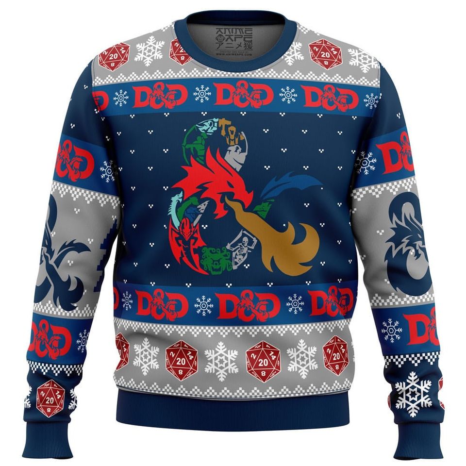 Dungeons & Dragons Ugly Christmas Sweater For Men & Women Christmas Gift Sweater BH969 - WeCustomit