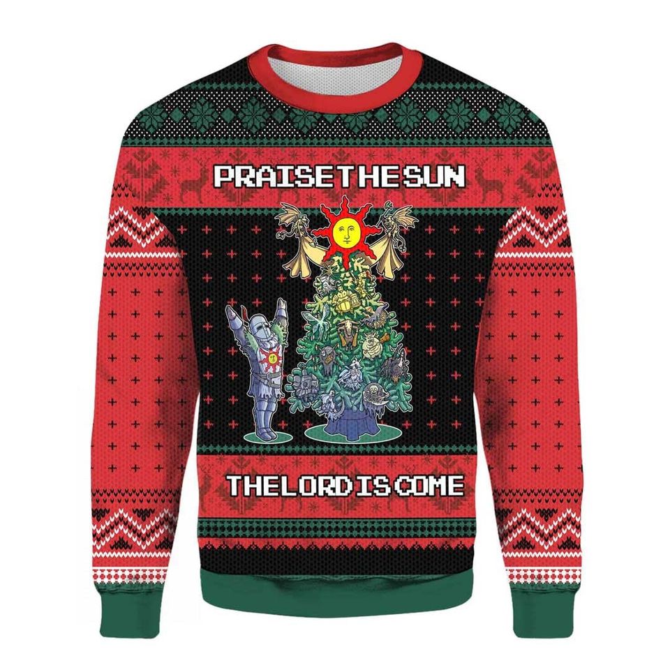 Praise The Sun The Lord Is Come Ugly Christmas Sweater For Men & Women Christmas Gift Sweater BH1012 - WeCustomit