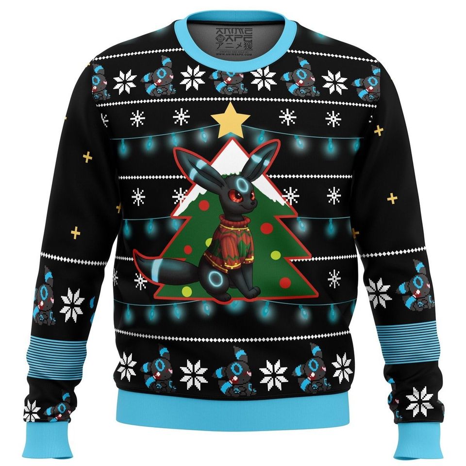 Umbreon PKM Ugly Christmas Sweater For Men & Women Christmas Gift Sweater BH1021 - WeCustomit