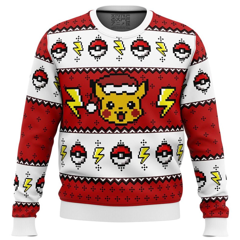 Pika PKM Ugly Christmas Sweater For Men & Women Christmas Gift Sweater BH1023 - WeCustomit