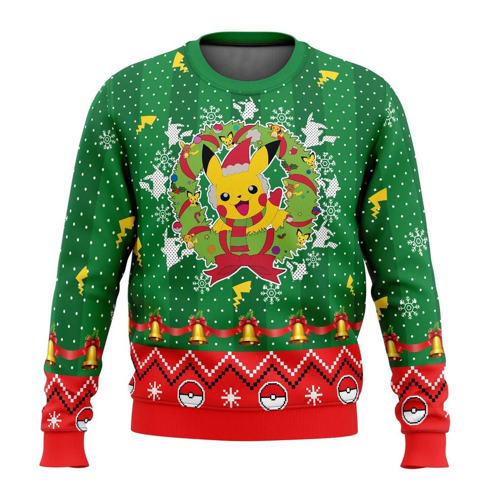 Pika PKM Ugly Christmas Sweater For Men & Women Christmas Gift Sweater BH1030 - WeCustomit