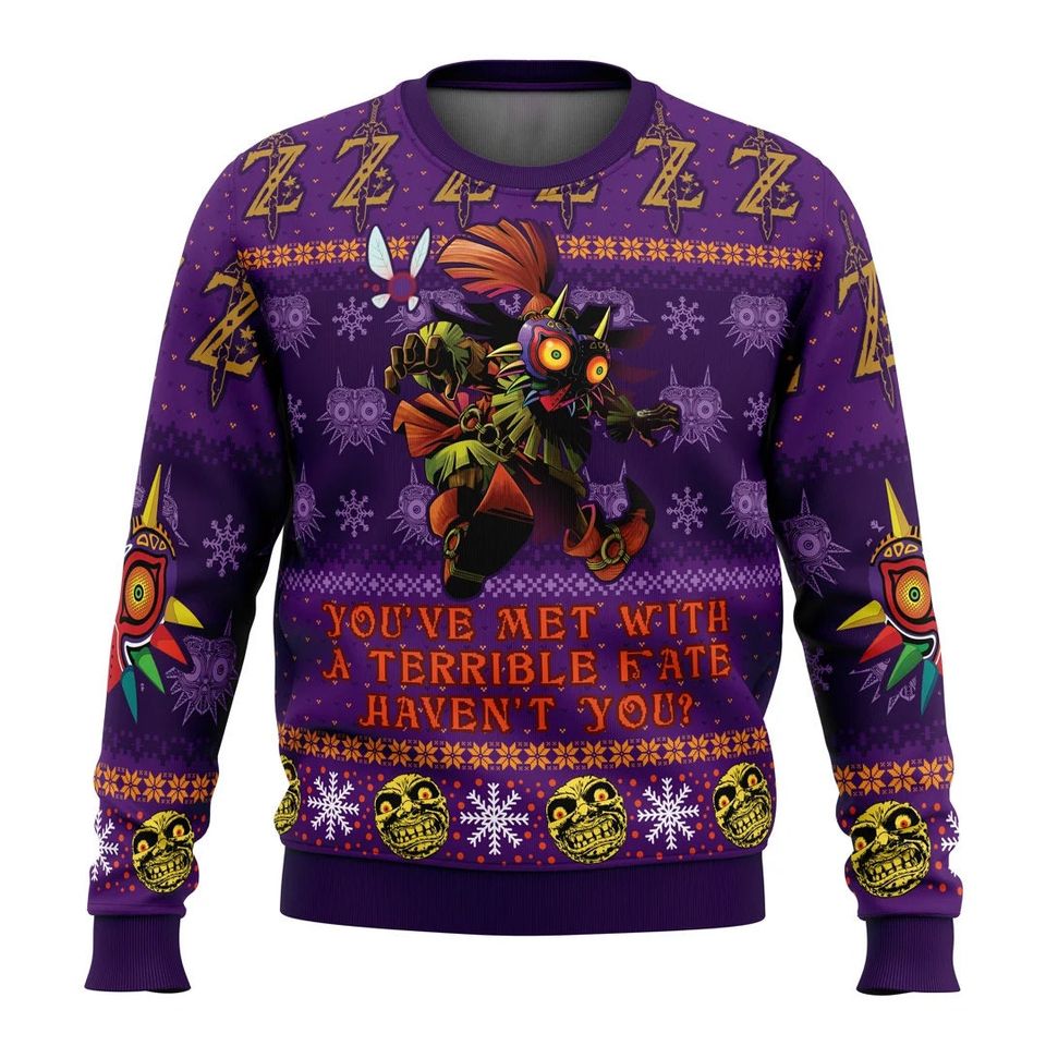 You Met With a Terrible Fate The Legend of Zelda Ugly Christmas Sweater For Men & Women Christmas Gift Sweater BH1033 - WeCustomit