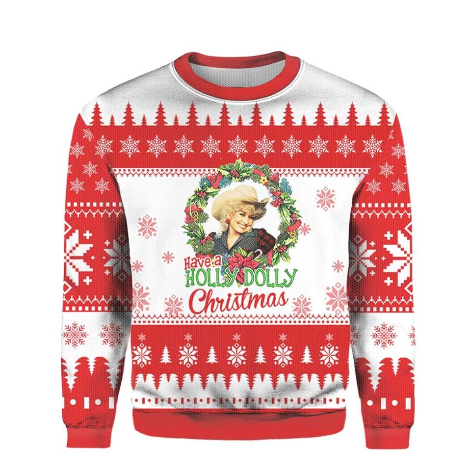 Have A Holly Dolly Ugly Christmas Sweater For Men & Women Christmas Gift Sweater BH1048 - WeCustomit