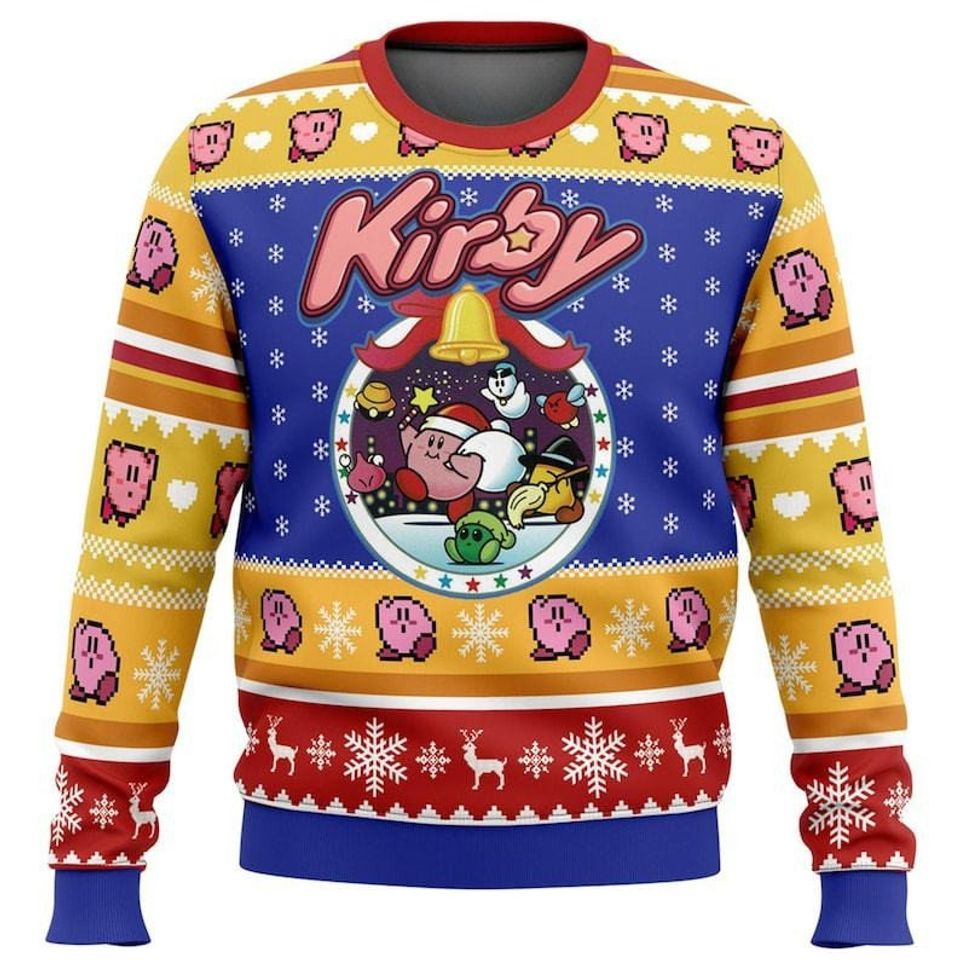 Game 3D Kirby Ugly Christmas Sweater For Men & Women Christmas Gift Sweater US3795 - WeCustomit
