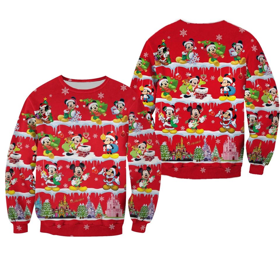 Mouse Merry Christmas Ugly Christmas Sweater For Men & Women Christmas Gift Sweater PT1345 - WeCustomit