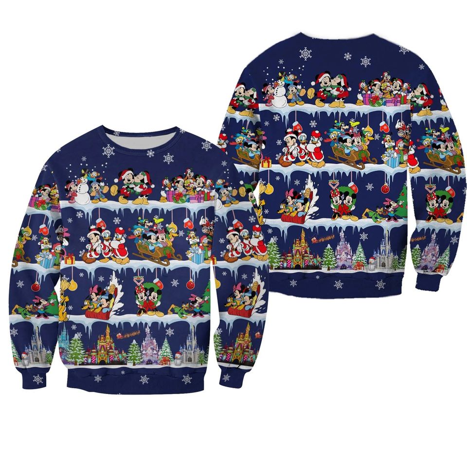 Funny Mouse Blue Ugly Christmas Sweater For Men & Women Christmas Gift Sweater PT1347 - WeCustomit