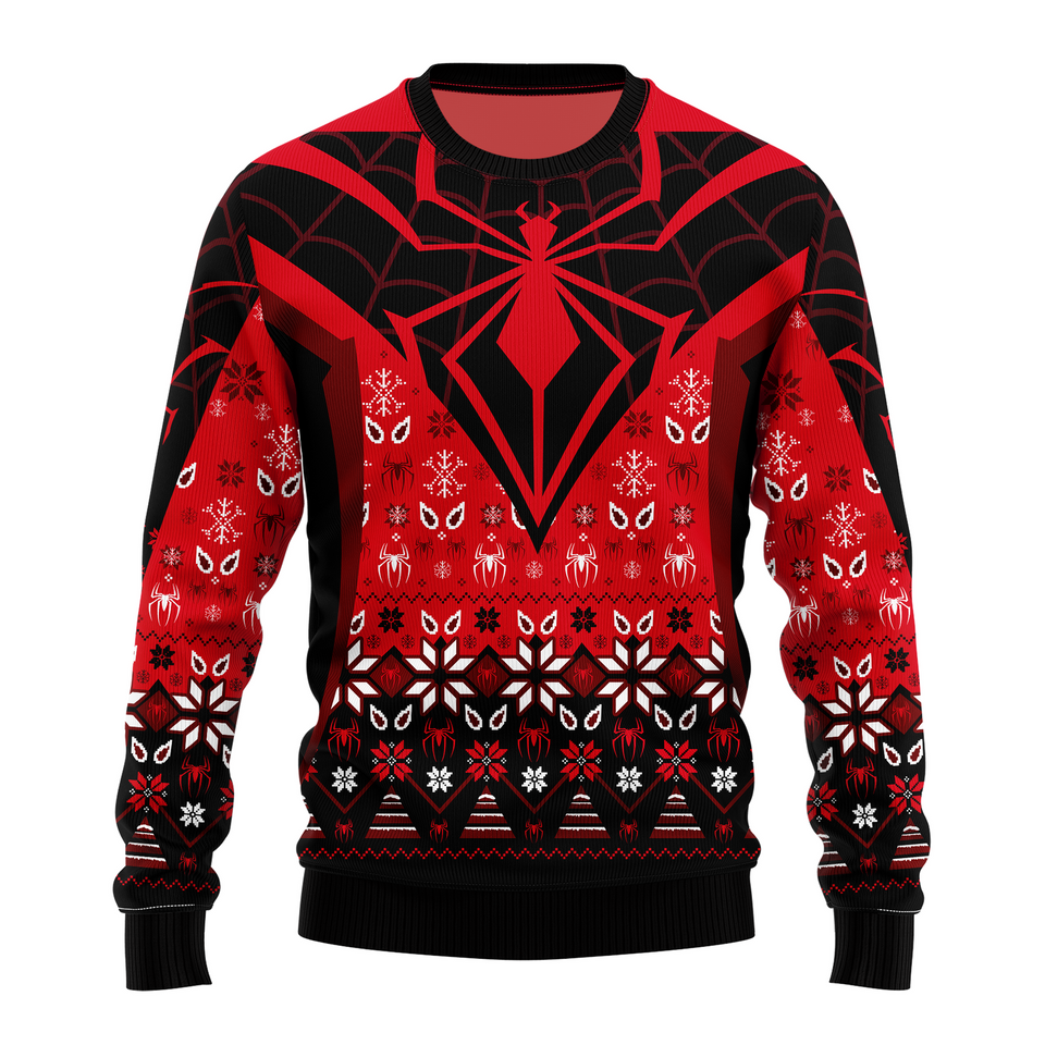 Spider-Man Red Ugly Christmas Sweater For Men & Women Christmas Gift Sweater PT1355 - WeCustomit