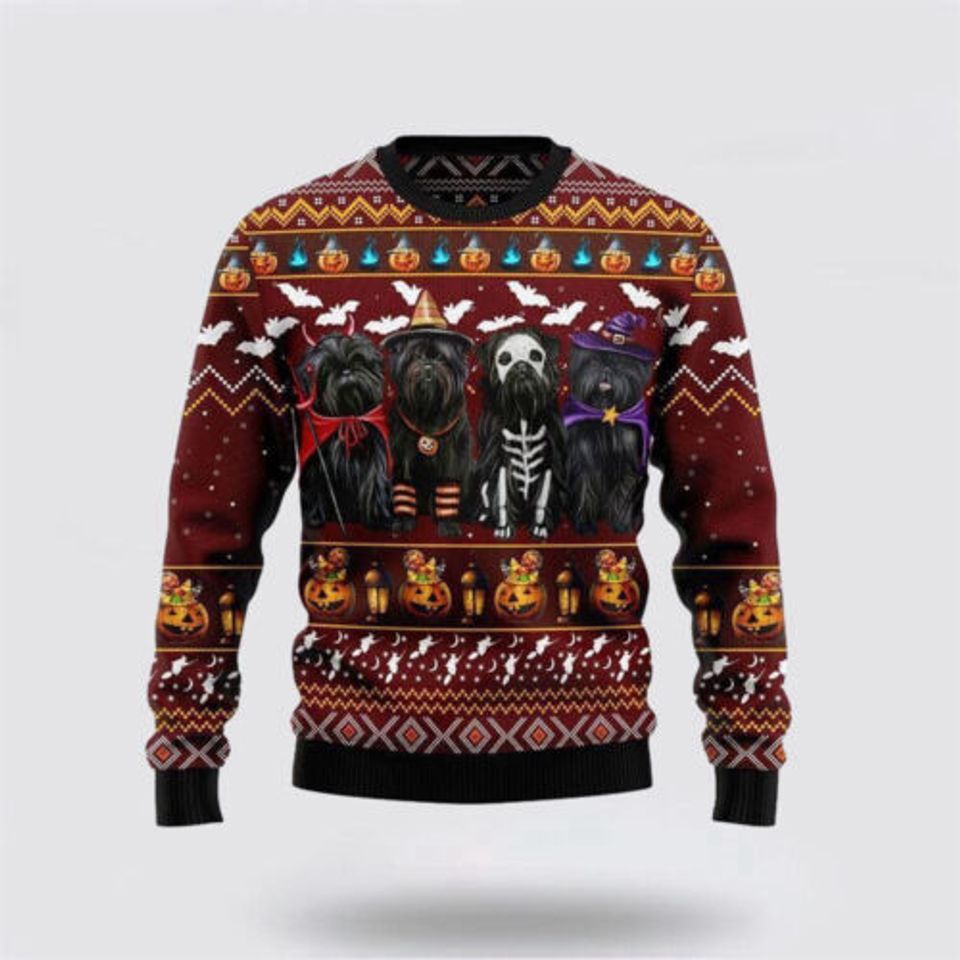 Dog Halloween 3D Ugly Christmas Sweater For Men & Women Christmas Gift Sweater PT1356 - WeCustomit