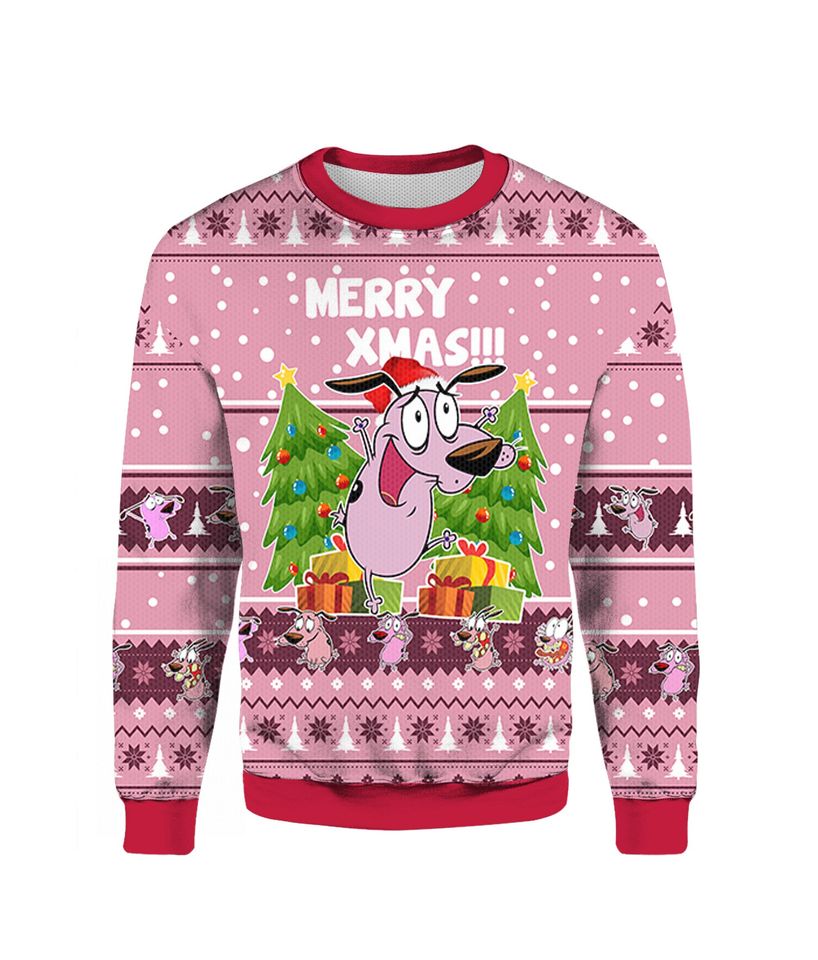Merry Xmas C0uage The C0wardly Ugly Christmas Sweater For Men & Women Christmas Gift Sweater PT1361 - WeCustomit