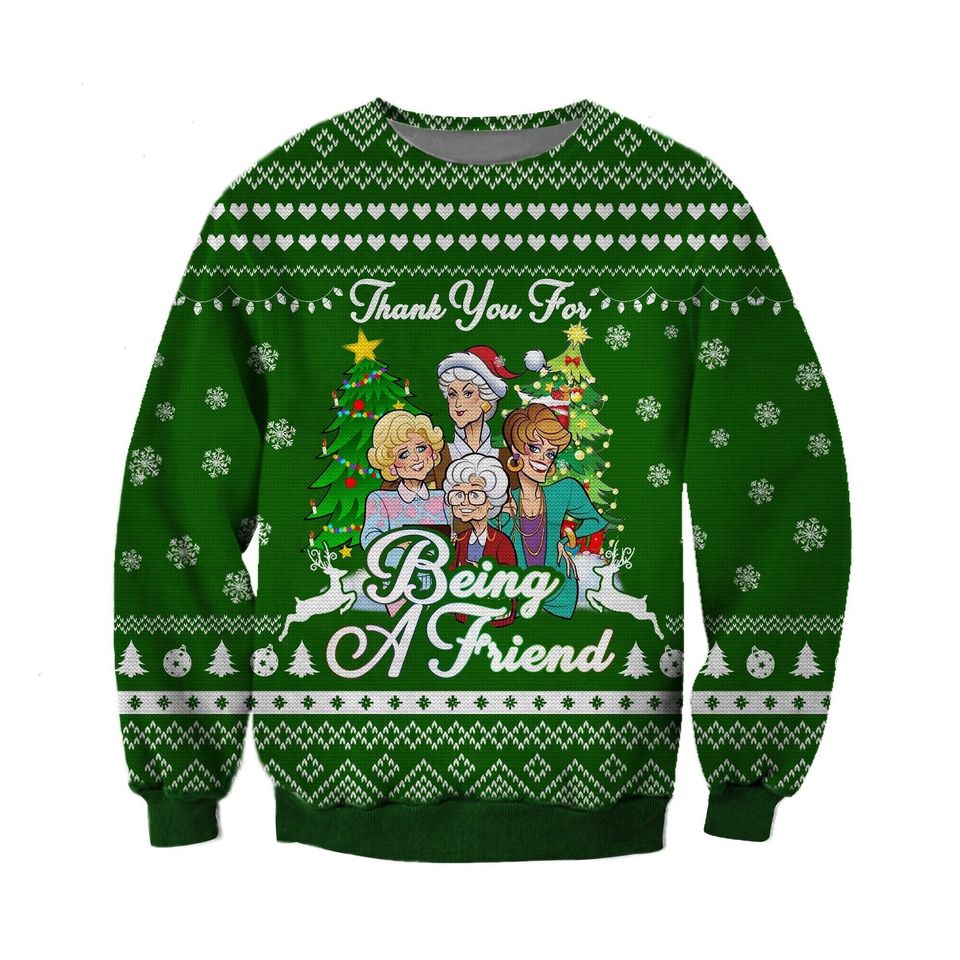 Thank You For Being A Friend Ugly Christmas Sweater For Men & Women Christmas Gift Sweater PT1365 - WeCustomit