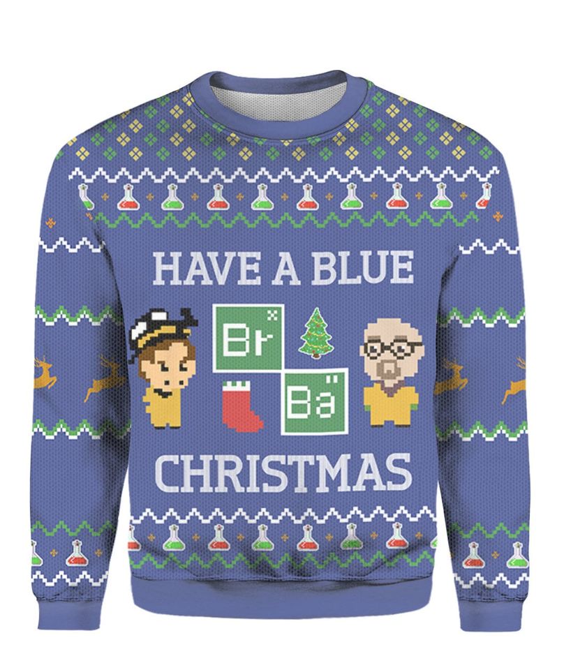 Have A Blue Christmas Ugly Christmas Sweater For Men & Women Christmas Gift Sweater PT1374 - WeCustomit