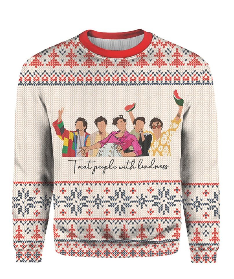 Treat People With Kindness Ugly Christmas Sweater For Men & Women Christmas Gift Sweater PT1376 - WeCustomit